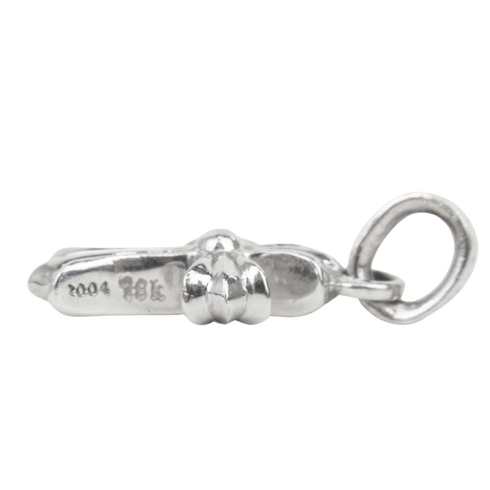 CHROME HEARTS クロムハーツ（原本有） K18WG ホワイトゴールド ベイビーファット パヴェ ダイヤ クロス チャーム トップ シルバー系【中古】