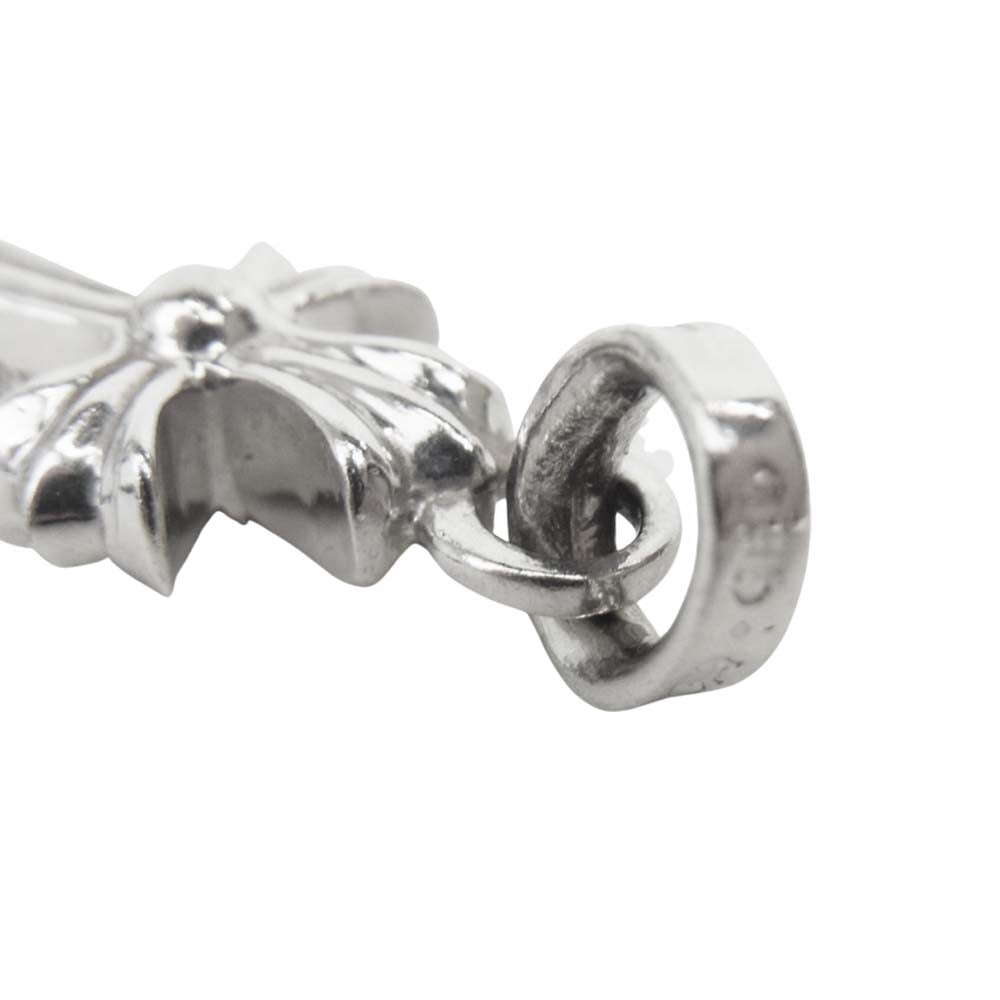 CHROME HEARTS クロムハーツ（原本有） K18WG ホワイトゴールド ベイビーファット パヴェ ダイヤ クロス チャーム トップ シルバー系【中古】