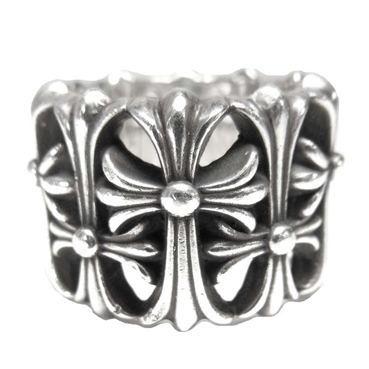CHROME HEARTS クロムハーツ（原本無） CEMETERY CRS RING セメタリー クロス リング シルバー系 21号程度【中古】