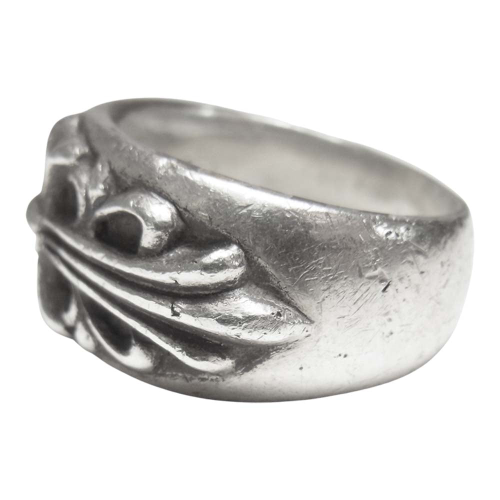 CHROME HEARTS クロムハーツ（原本無） FRORAL CRS RING フローラル クロス リング シルバー系 18号程度【中古】