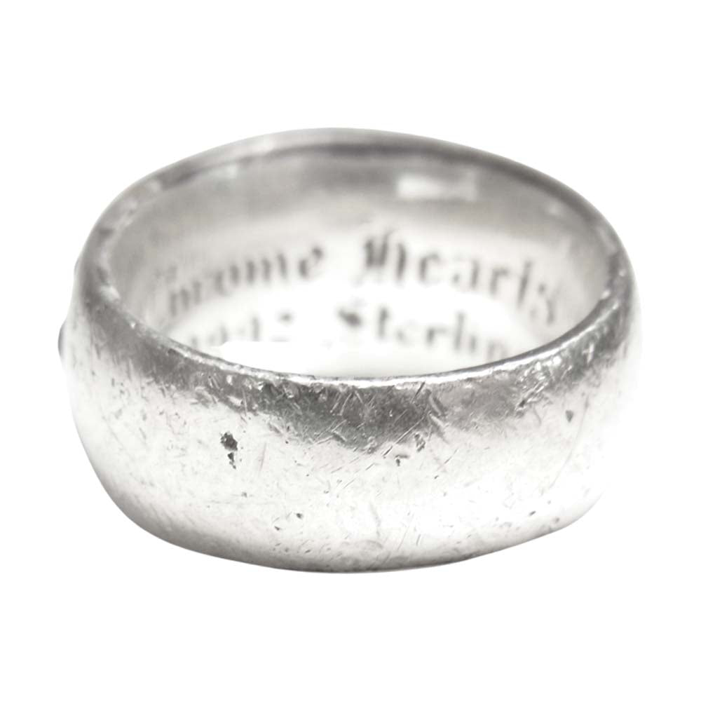 CHROME HEARTS クロムハーツ（原本無） FRORAL CRS RING フローラル クロス リング シルバー系 18号程度【中古】
