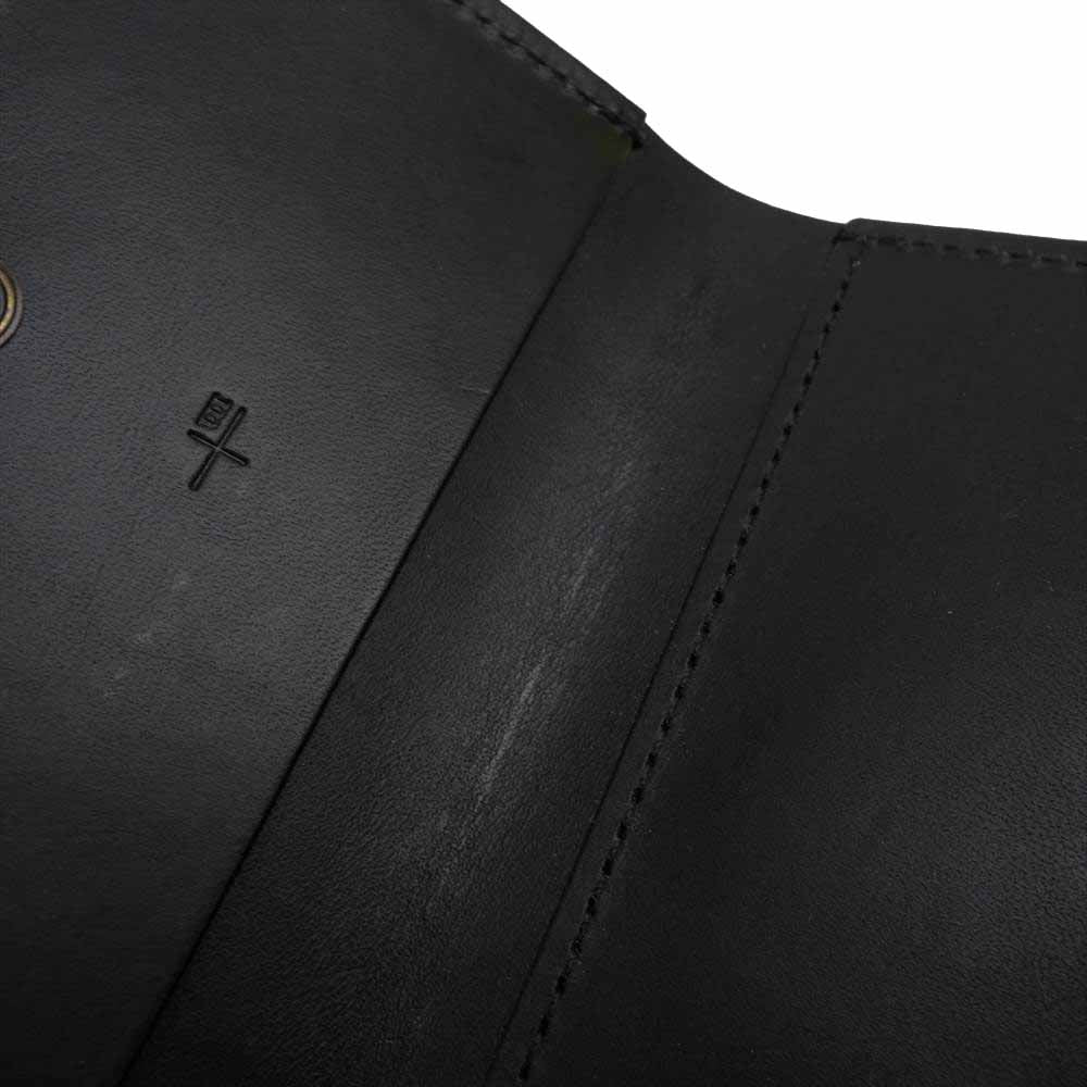 エムピウ straccio ストラッチョ ミニ 財布 ブラック系【中古】