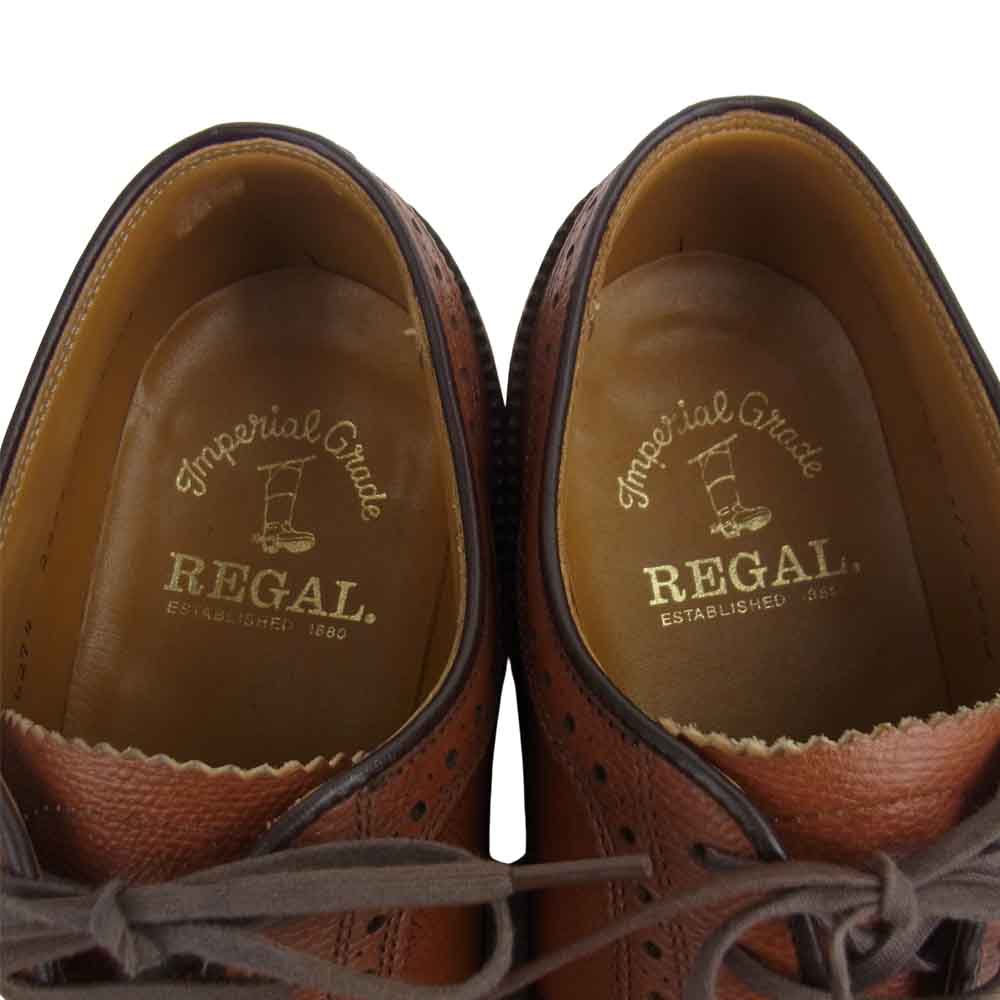 REGAL リーガル 6274 2235 314   ウィングチップ レザー シューズ ブラウン ブラウン系 24 2/1EE【中古】