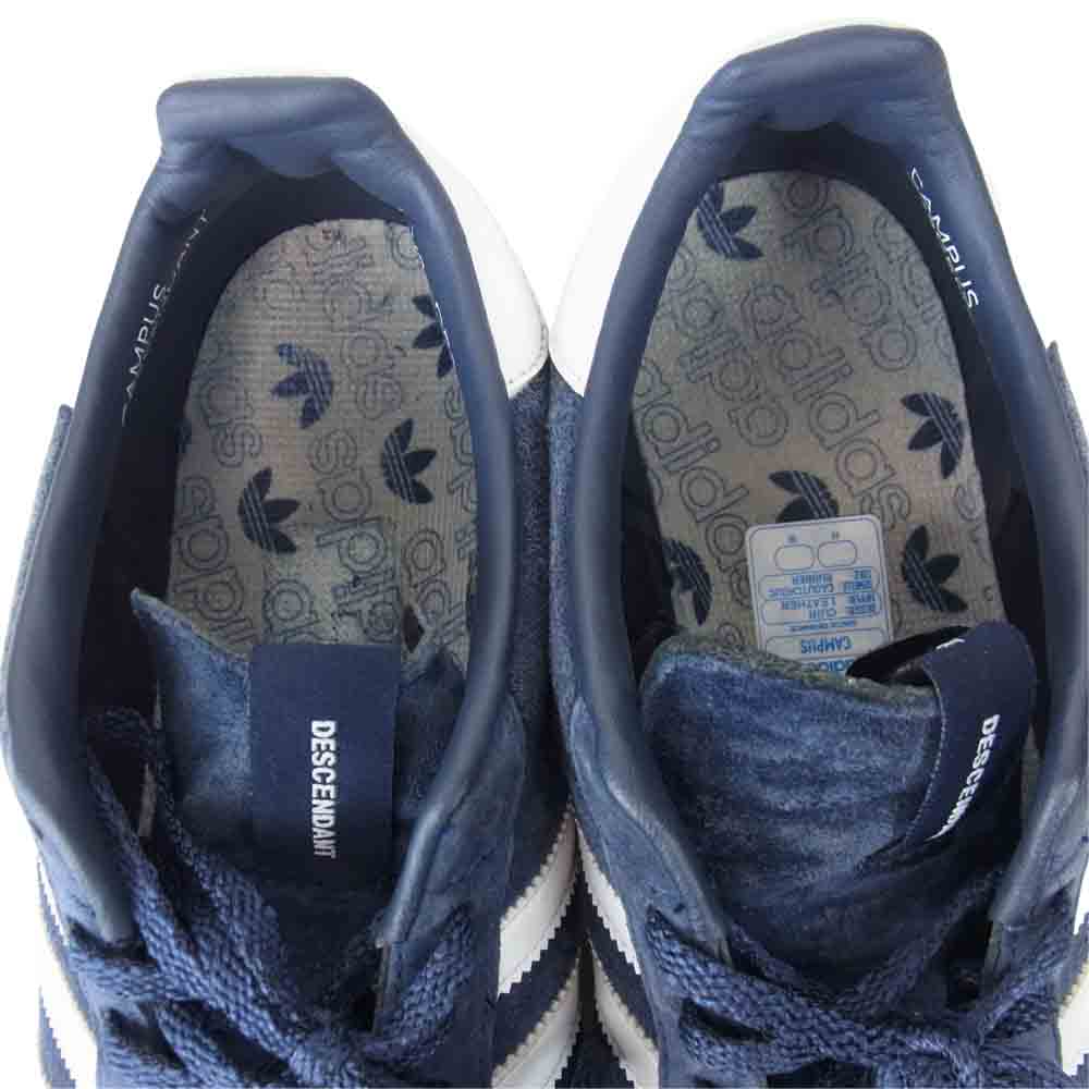 adidas アディダス 17AW DB2408 × DESCENDANT CAMPUS ディセンダント キャンパス ローカット スニーカー ネイビー系 27㎝【中古】