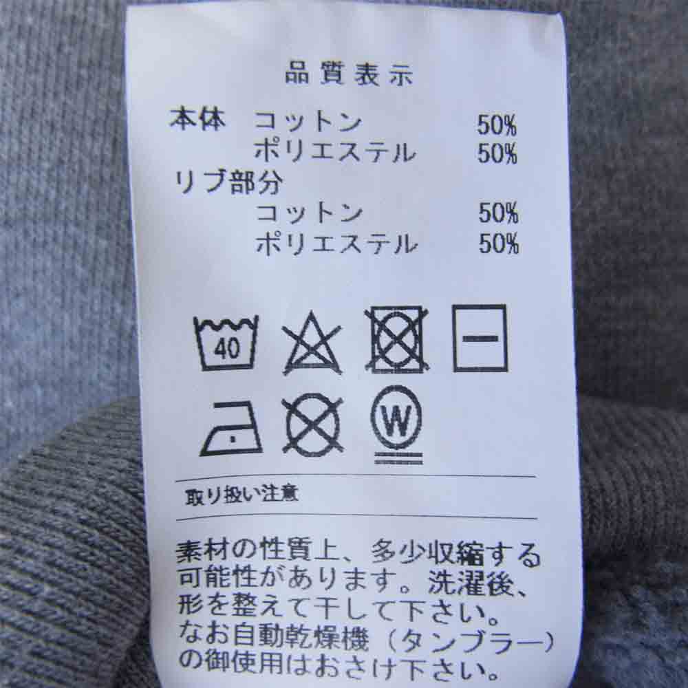 DESCENDANT ディセンダント CREW NECK SWEAT SHIRT 裏起毛 クルーネック スウェット トレーナー グレー系 2【中古】