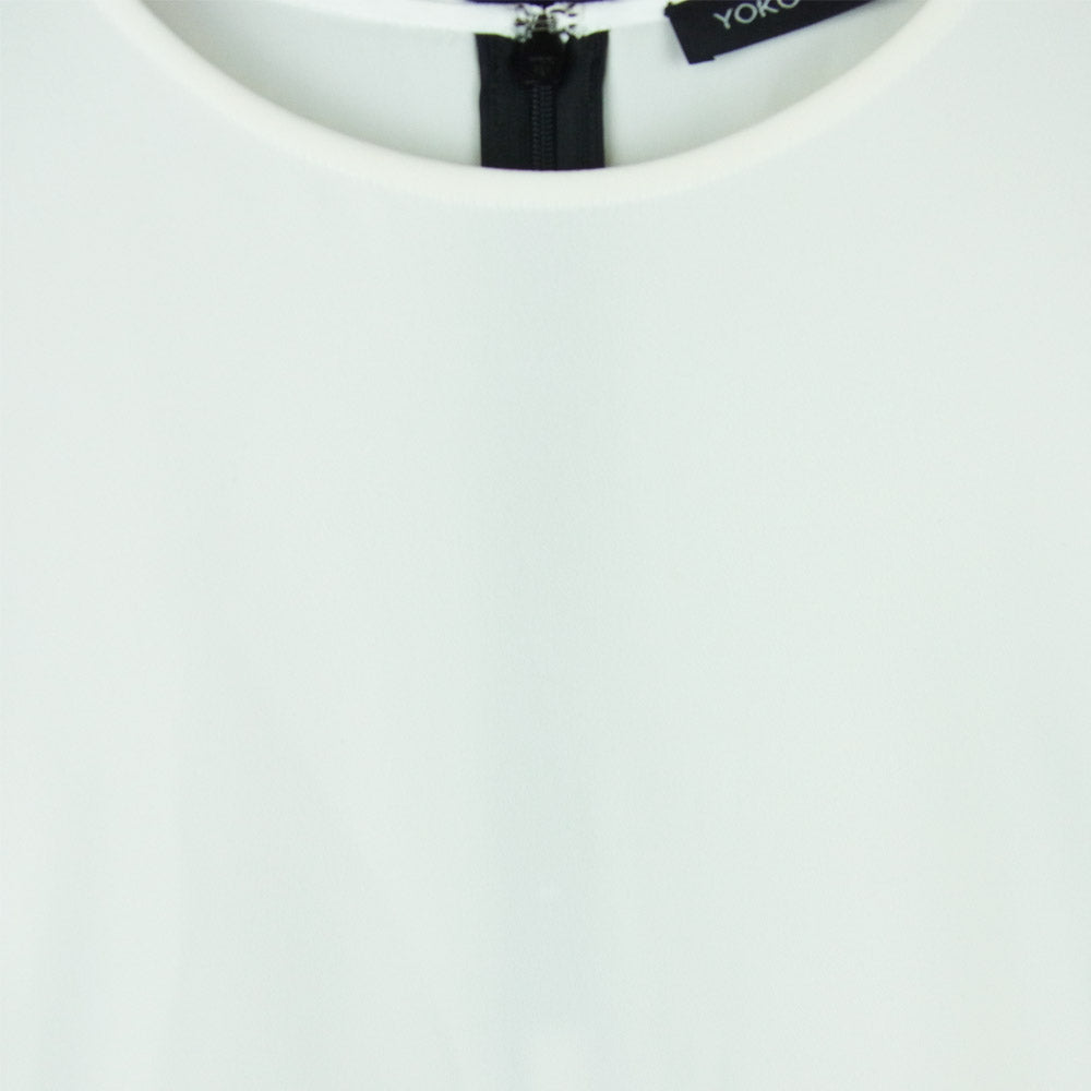 YOKO CHAN ヨーコチャン 18SS YCB-118-095 NO SLEEVE HEM GATHERED BLOUSE ノースリーブ クティアード ブラウス オフホワイト系 36【中古】