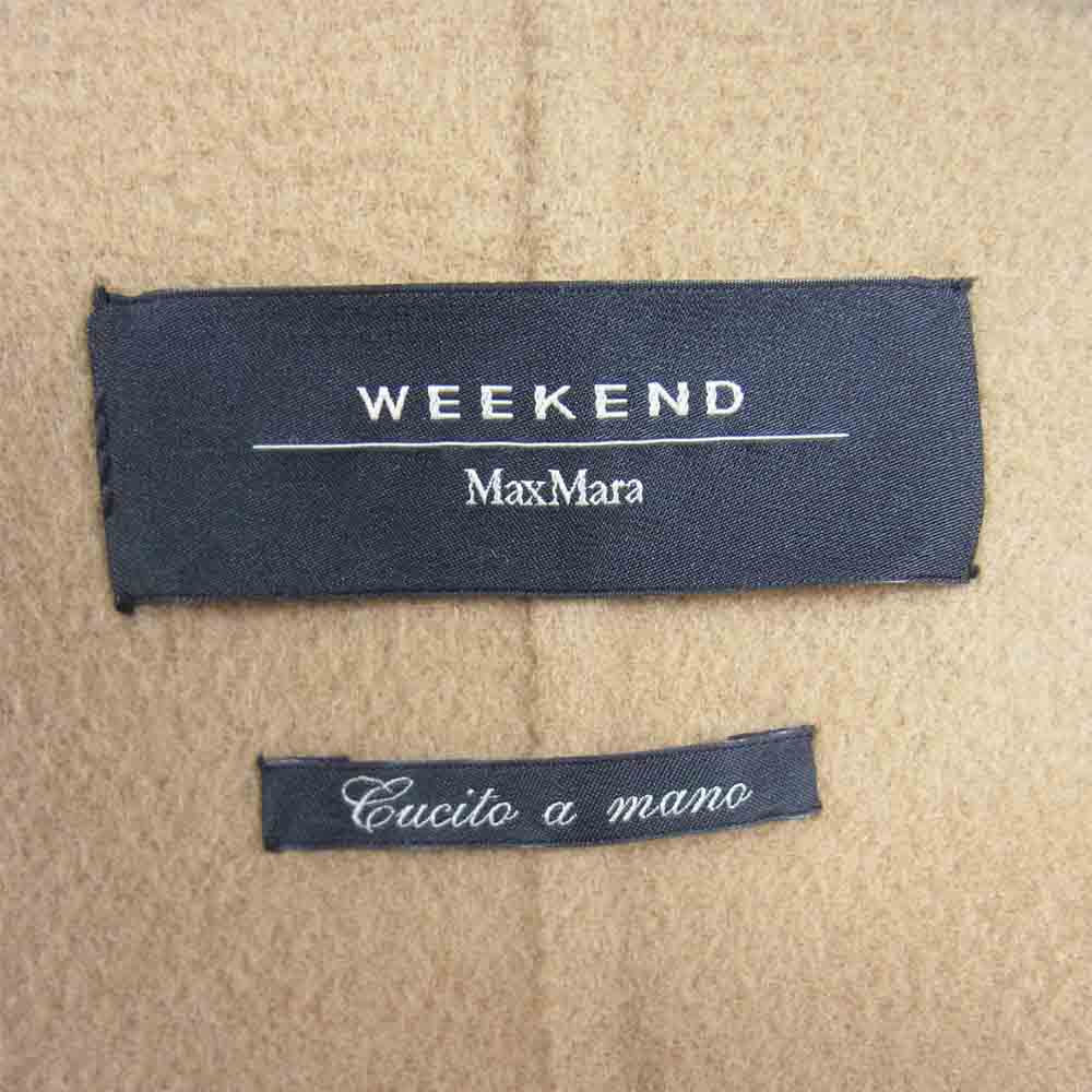 MAX MARA マックスマーラ WEEKEND TANGA WOOL COAT ウィークエンドライン タンガ ピュア ウール ベルテッド コート ベージュ系 36【中古】