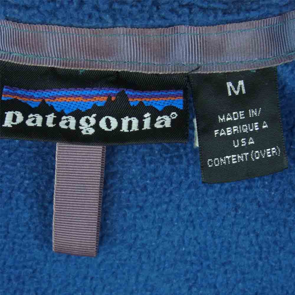 patagonia パタゴニア 90s 雪無しタグ フルジップ フリース ジャケット ブルー系 M【中古】
