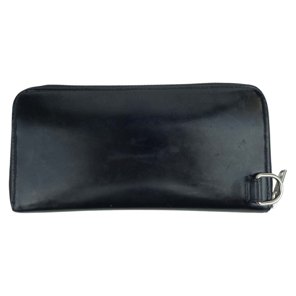 mastermind JAPAN マスターマインドジャパン × ポーター PORTER LEATHER LONG ZIP WALLET ラウンドジップ ラウンドファスナー ウォレット ブラック系【中古】