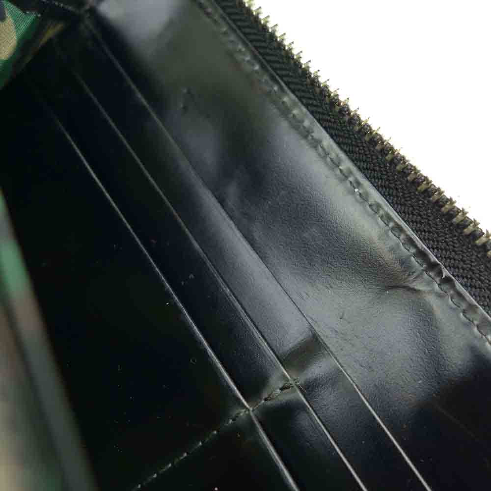 mastermind JAPAN マスターマインドジャパン × ポーター PORTER LEATHER LONG ZIP WALLET ラウンドジップ ラウンドファスナー ウォレット ブラック系【中古】