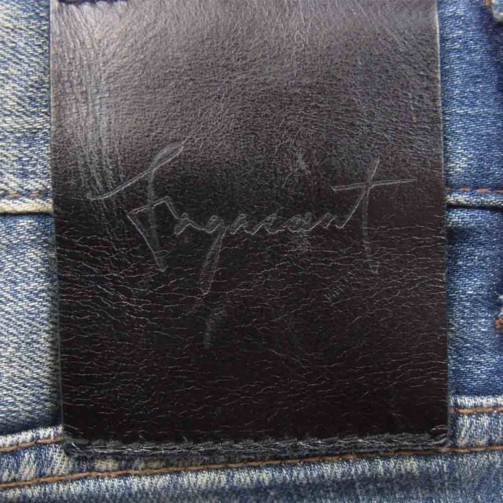 ファガッセン トシキアオキ AQUA BLOW クラッシュ加工 ストレッチ スキニー デニム パンツ インディゴブルー系 28【中古】