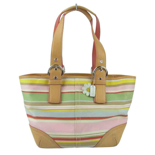 COACH コーチ 4435 Multi Canvas Tote マルチ キャンバス トート バッグ マルチカラー系【中古】