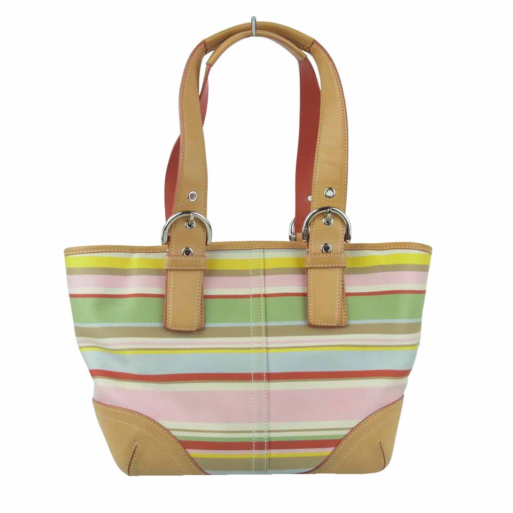 COACH コーチ 4435 Multi Canvas Tote マルチ キャンバス トート バッグ マルチカラー系【中古】