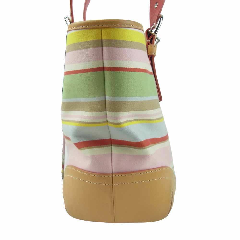 COACH コーチ 4435 Multi Canvas Tote マルチ キャンバス トート バッグ マルチカラー系【中古】