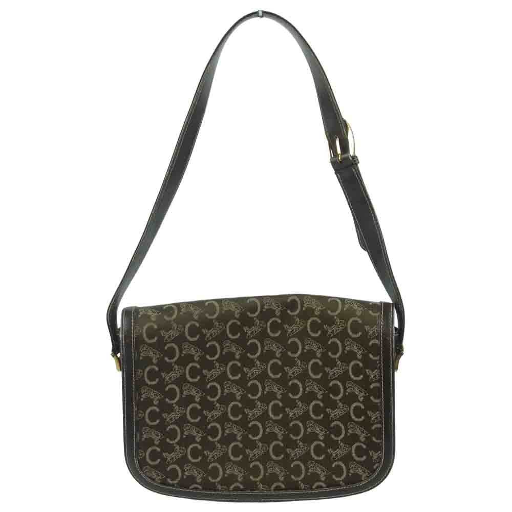 CELINE セリーヌ Cマカダム 馬車金具 ショルダー バッグ ダークブラウン系【中古】