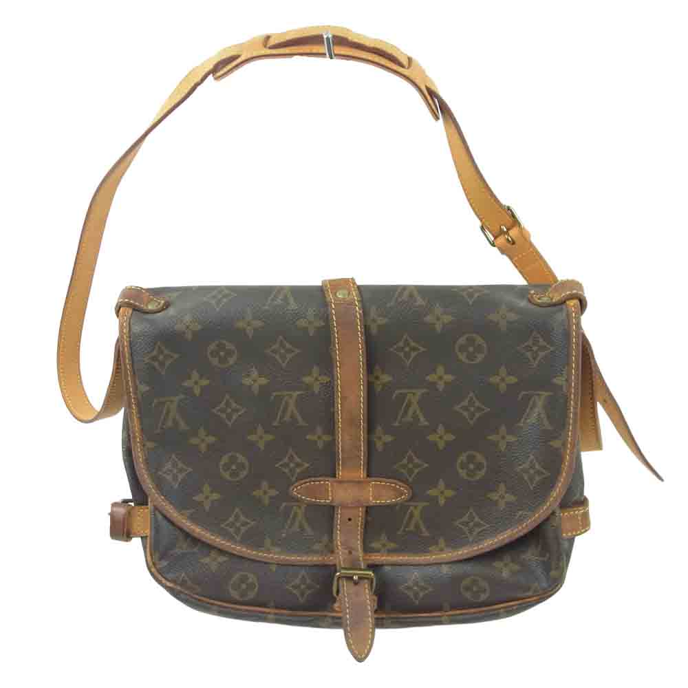 LOUIS VUITTON ルイ・ヴィトン M42256 ソミュール30 ショルダー バッグ ダークブラウン系【中古】