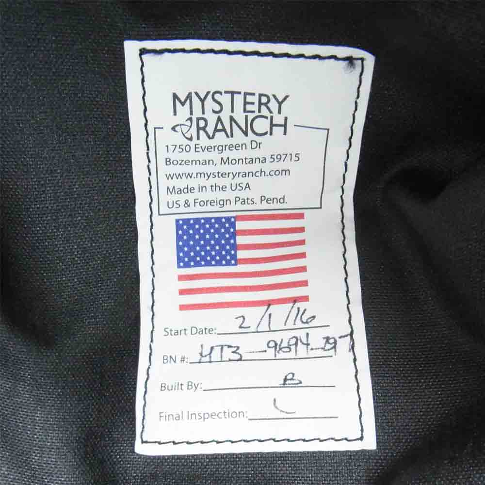 MYSTERY RANCH ミステリーランチ USA製 HOT 3 ホット 3 ブラック バック パック ブラック系【美品】【中古】
