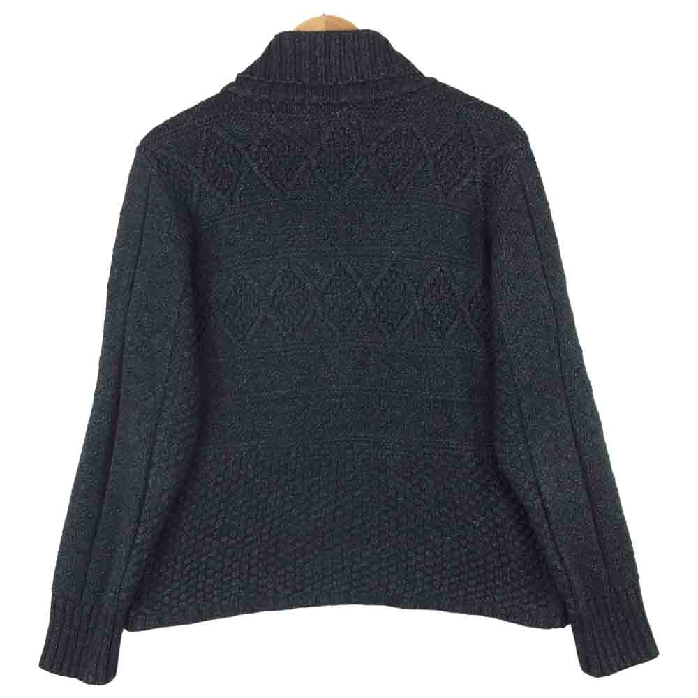 GLADHAND & Co. グラッドハンド 18AW ISLANDS Turtle Neck Cable Sweater アイランド タートル ネック セーター ニット ブラック系 M【中古】