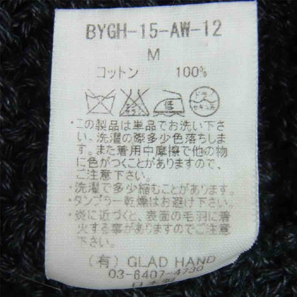 GLADHAND & Co. グラッドハンド 18AW ISLANDS Turtle Neck Cable Sweater アイランド タートル ネック セーター ニット ブラック系 M【中古】