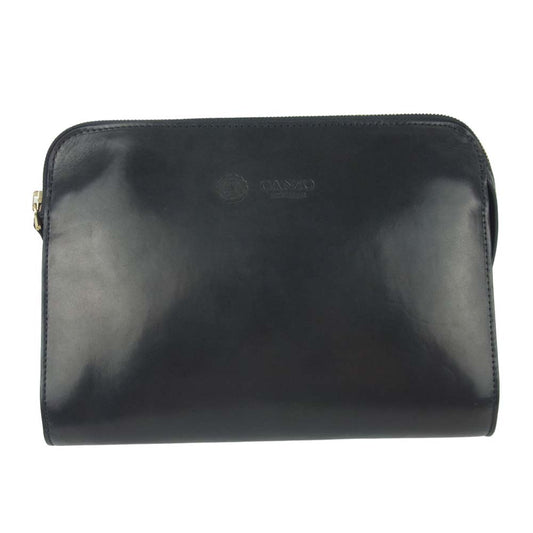 GANZO ガンゾ 0057377-10 LGAN GUD クラッチバッグ GUIDI LEATHER グイディ レザー ブラック系【中古】