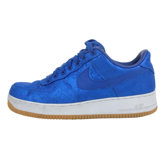 NIKE ナイキ × CLOT CJ5290-400 AIR FORCE1 PRM GAME ROYAL SILK クロット エアフォースワン プレミアム ゲームロイヤル ローカット スニーカー ブルー系 28㎝【中古】