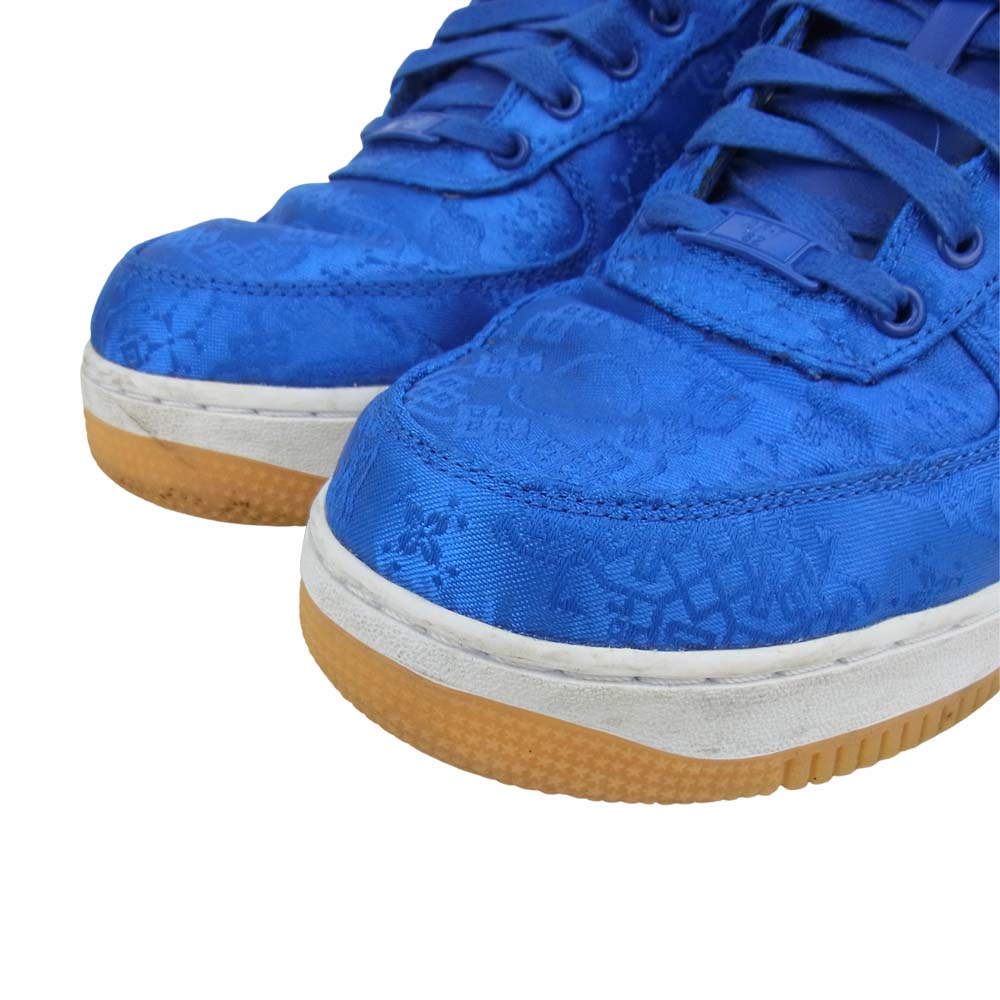 NIKE ナイキ × CLOT CJ5290-400 AIR FORCE1 PRM GAME ROYAL SILK クロット エアフォースワン プレミアム ゲームロイヤル ローカット スニーカー ブルー系 28㎝【中古】