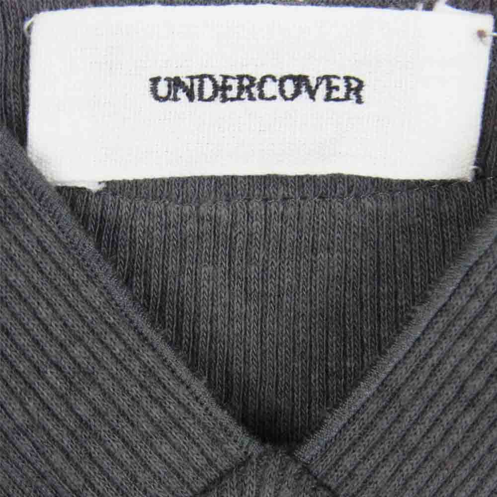 UNDERCOVER アンダーカバー H1702-1 柄切替え ノースリーブ ワンピース ポリエステル 日本製 グレー系 2【中古】