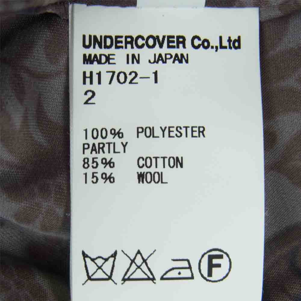 UNDERCOVER アンダーカバー H1702-1 柄切替え ノースリーブ ワンピース ポリエステル 日本製 グレー系 2【中古】