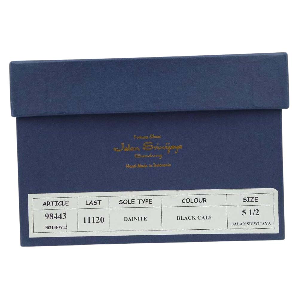 JALAN SRIWIJAYA ジャランスリウァヤ 98443 ウイングチップ レザーシューズ ダイナイトソール ブラックカーフ UK5.5 ブラック系 5.5【極上美品】【中古】