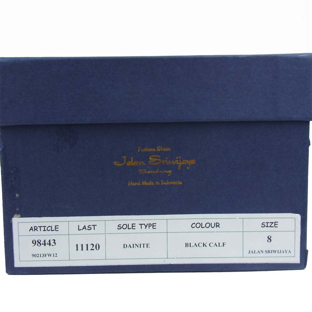JALAN SRIWIJAYA ジャランスリウァヤ 98443 ウイングチップ レザーシューズ ダイナイトソール ブラックカーフ UK8 ブラック系 8【極上美品】【中古】