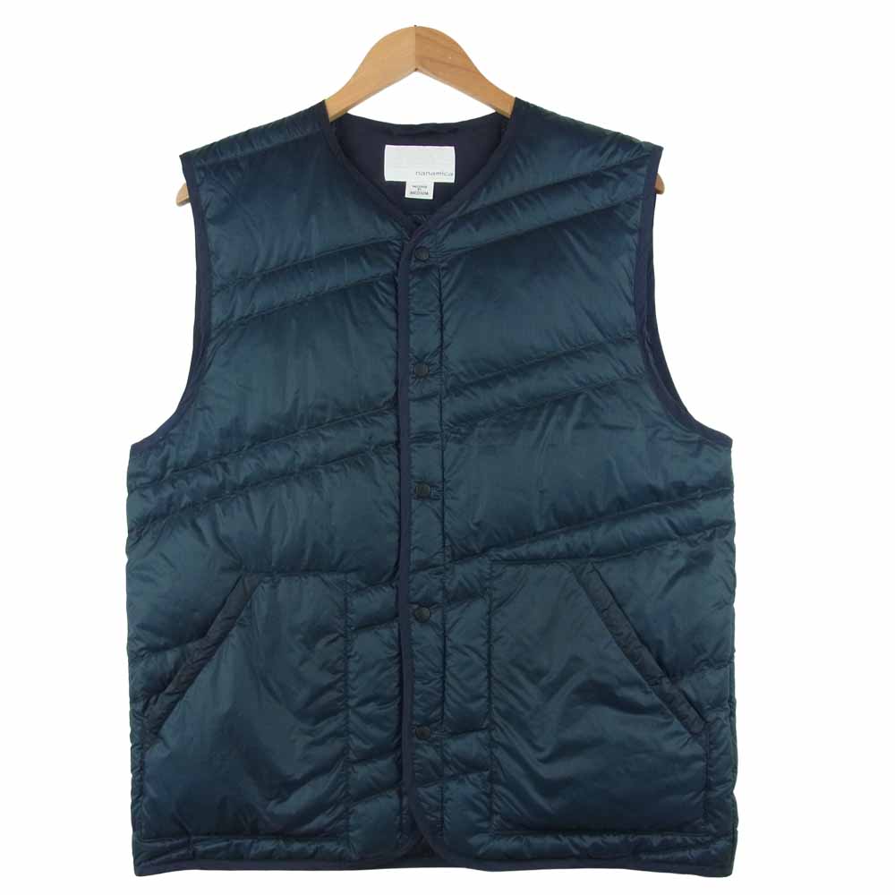 nanamica ナナミカ 19AW SUNF948 Down Vest ナイロン ダウン ベスト 中国製 ネイビー系 M【中古】