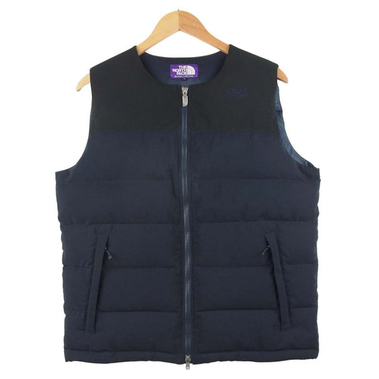 THE NORTH FACE ノースフェイス PURPLELABEL パープルレーベル LIGHT NUPTSE VEST ライト ヌプシ ダウン ベスト ダークネイビー系 M【中古】