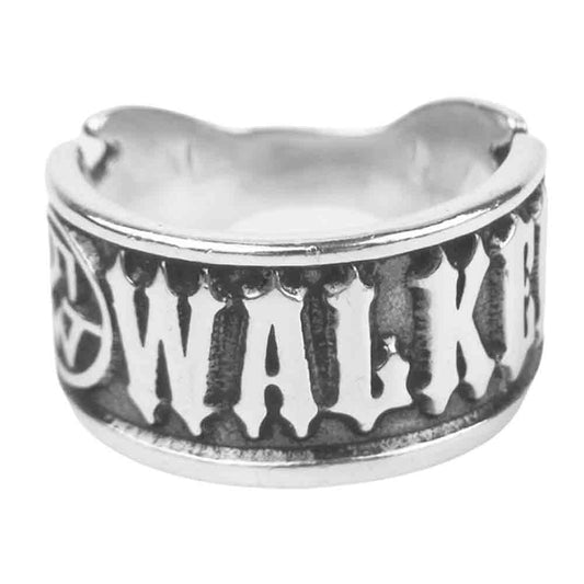 TRAVIS WALKER トラヴィスワーカー RGS067 SILVER 925 WALKER ROGO RING シルバー ワーカー ロゴ リング シルバー系 17号【中古】