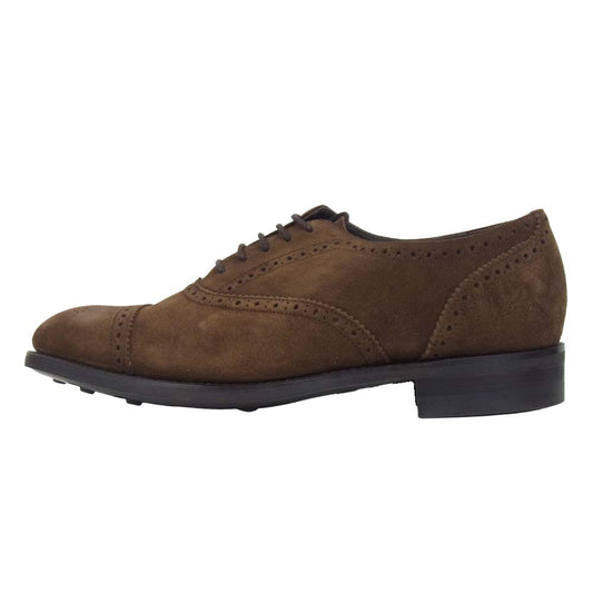 バーカー 4303FW11 CAP OXFORD BROGUE DARK BROWN SUEDE オックスフォード シューズ ブラウン系 6 1/2【極上美品】【中古】