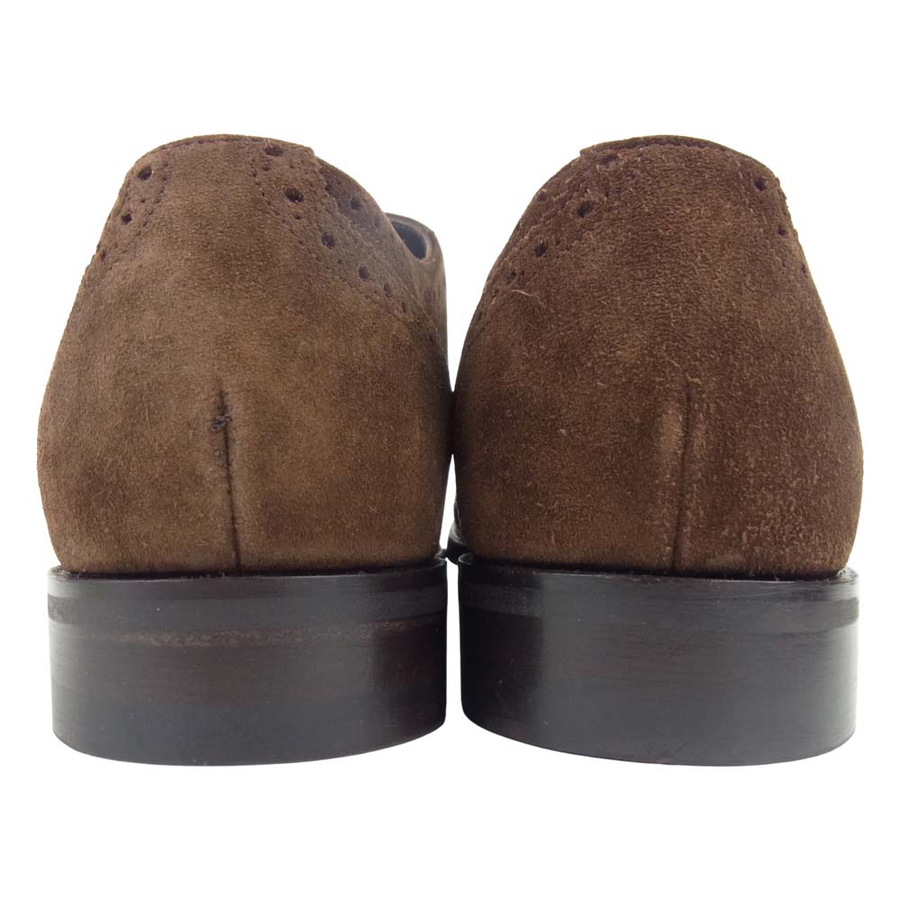 バーカー 4303FW11 CAP OXFORD BROGUE DARK BROWN SUEDE オックスフォード シューズ ブラウン系 6 1/2【極上美品】【中古】