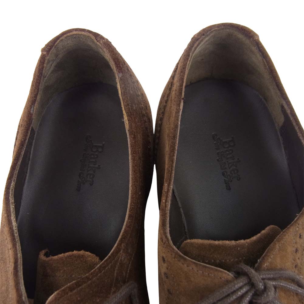 バーカー 4303FW11 CAP OXFORD BROGUE DARK BROWN SUEDE オックスフォード シューズ ブラウン系 6 1/2【極上美品】【中古】