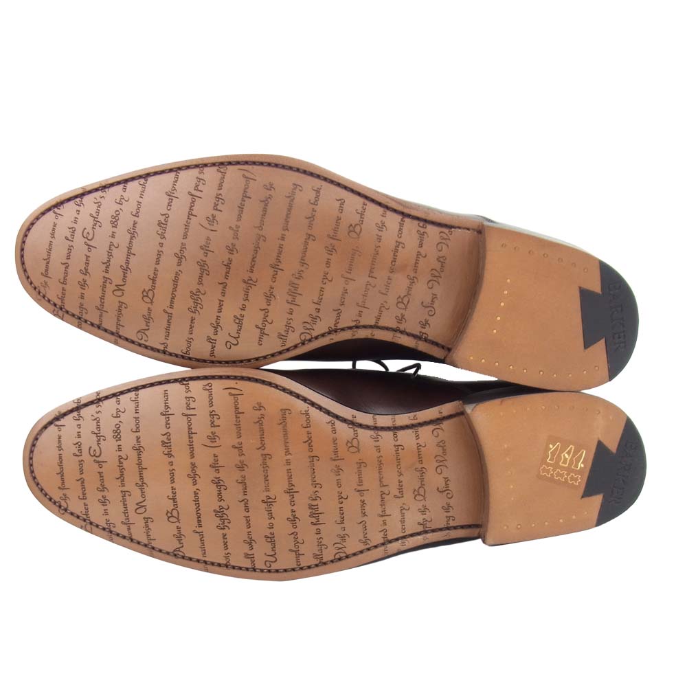 バーカー 4148EW23 FALSGRAVE DARK WALNUT CALF オックスフォード シューズ ダークブラウン系 9【美品】【中古】