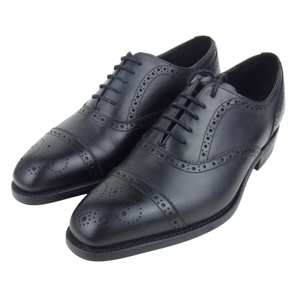 バーカー 4303FW10 CAP OXFORD BROGUE BLACK CALF オックスフォード シューズ ブラック系 6【美品】【中古】