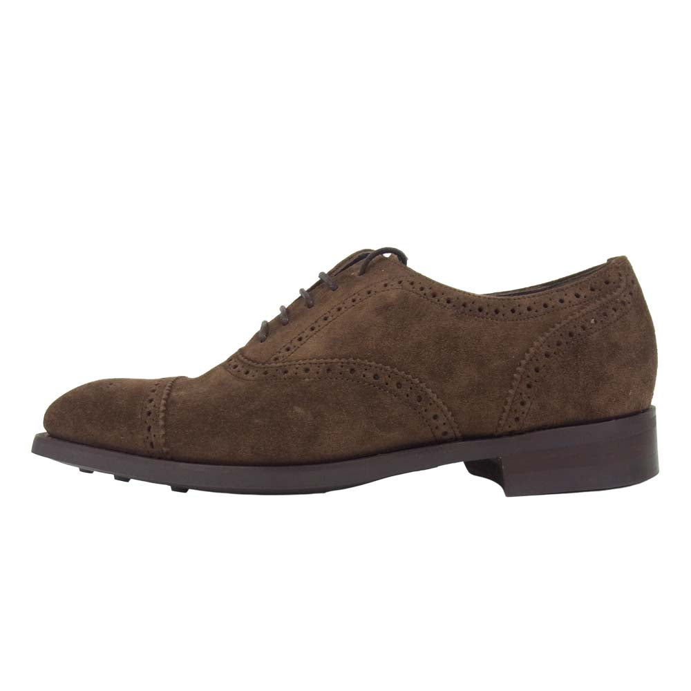 バーカー 4303FW11 CAP OXFORD BROGUE DARK BROWN SUEDE オックスフォード シューズ ダークブラウン系 6【極上美品】【中古】