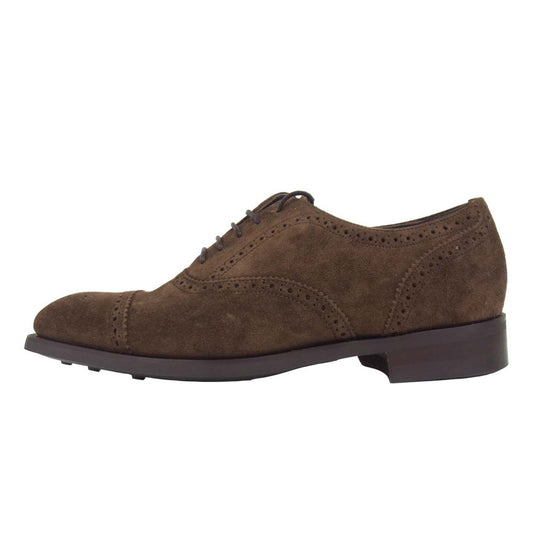バーカー 4303FW11 CAP OXFORD BROGUE DARK BROWN SUEDE オックスフォード シューズ ダークブラウン系 6【極上美品】【中古】