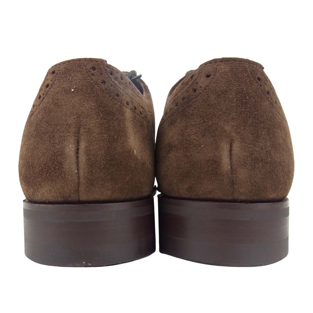 バーカー 4303FW11 CAP OXFORD BROGUE DARK BROWN SUEDE オックスフォード シューズ ダークブラウン系 6【極上美品】【中古】
