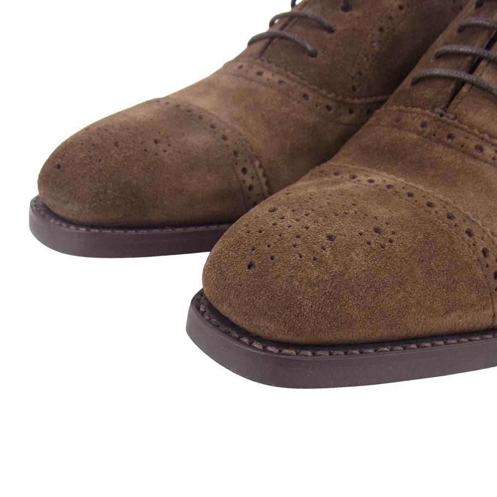 バーカー 4303FW11 CAP OXFORD BROGUE DARK BROWN SUEDE オックスフォード シューズ ダークブラウン系 6【極上美品】【中古】