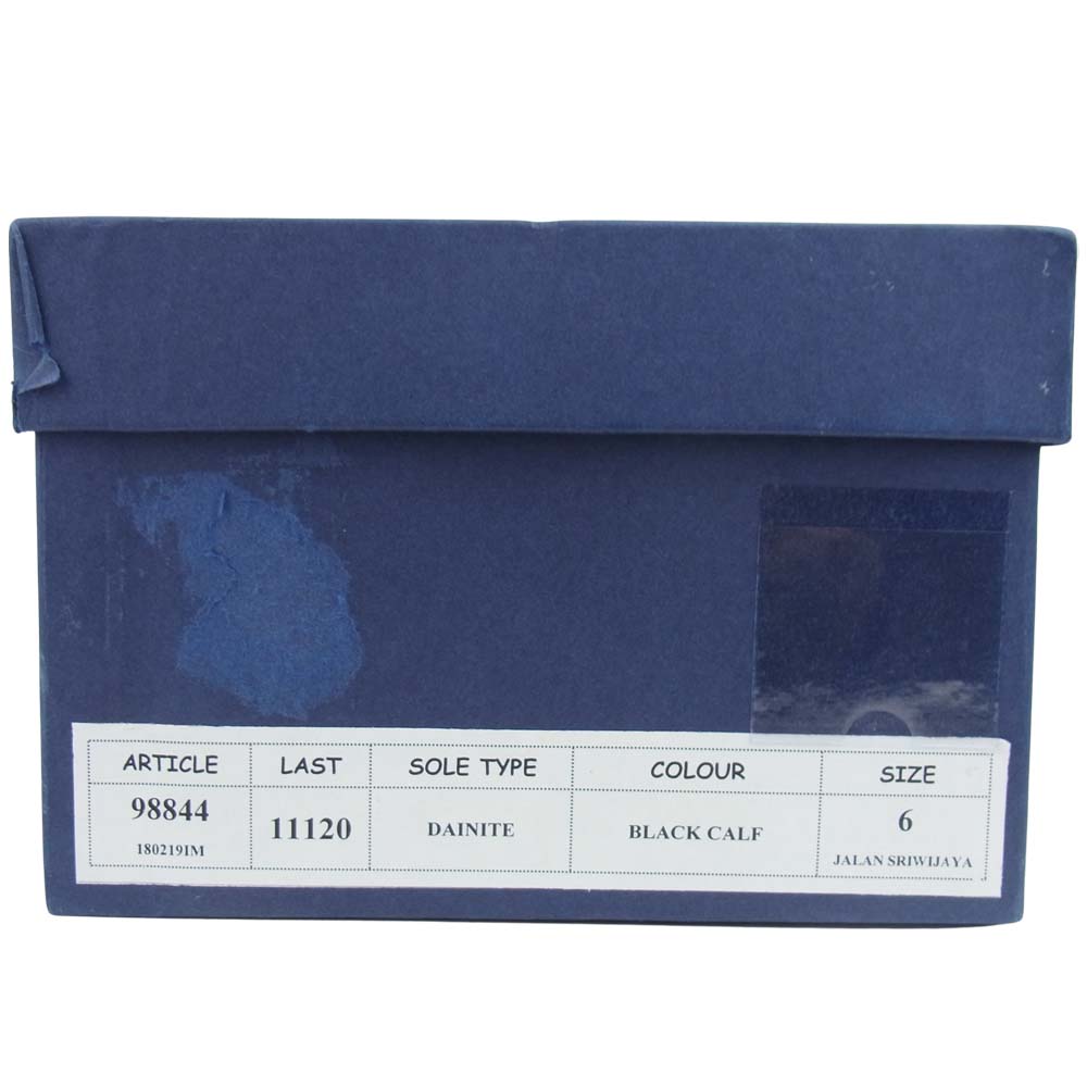 JALAN SRIWIJAYA ジャランスリウァヤ 98844 セミブローグ シューズ ダイナイトソール ブラックカーフ UK6 ブラック系 6【美品】【中古】