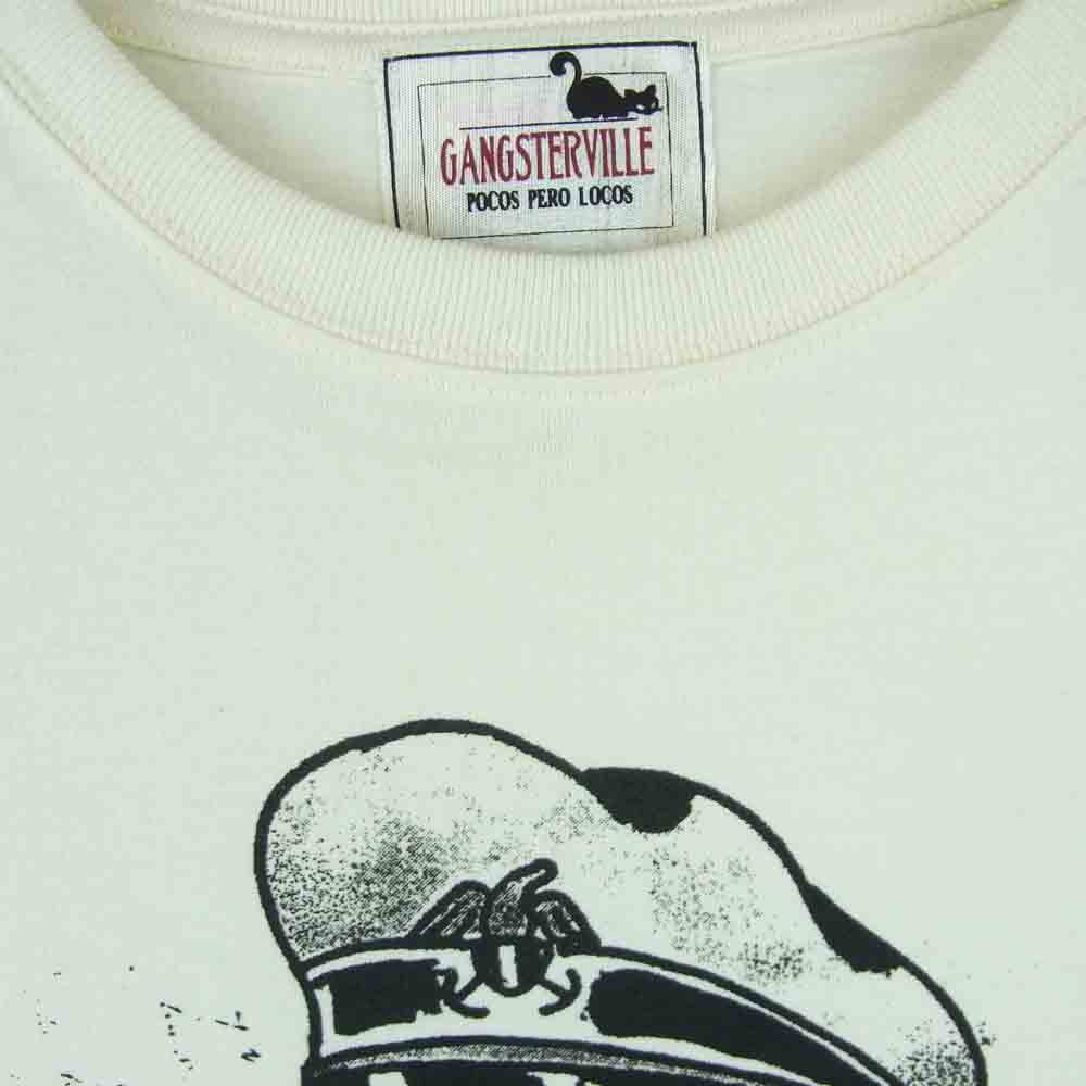GANGSTERVILLE ギャングスタービル クール ネック BOULEVARD GLAD HAND グラッドハンド 長袖 Tシャツ オフホワイト系 S【美品】【中古】