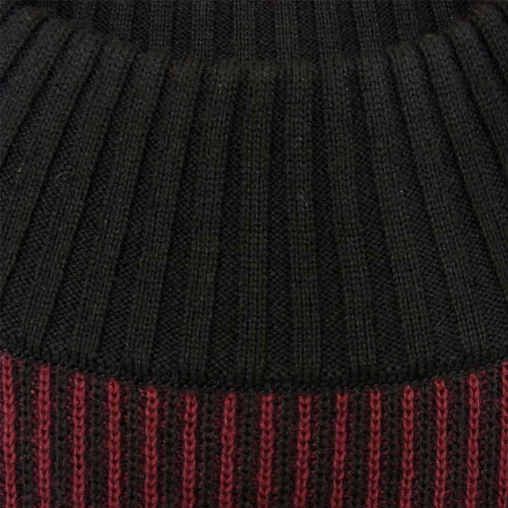 GANGSTERVILLE ギャングスタービル GSV-20-AW-16 MOCKNECK SWEATER モックネック ストライプ セーター エンジ系 M【新古品】【未使用】【中古】