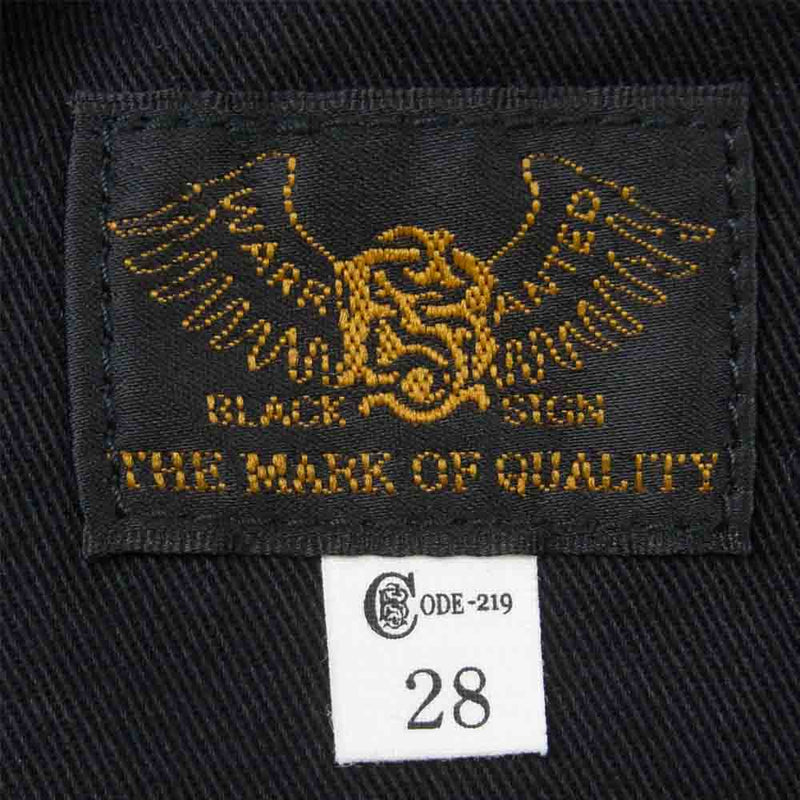 BLACK SIGN ブラックサイン Moleskin Sheriff Breeches モール スキン シェリフブリーチーズ パンツ ブラック系 28【美品】【中古】