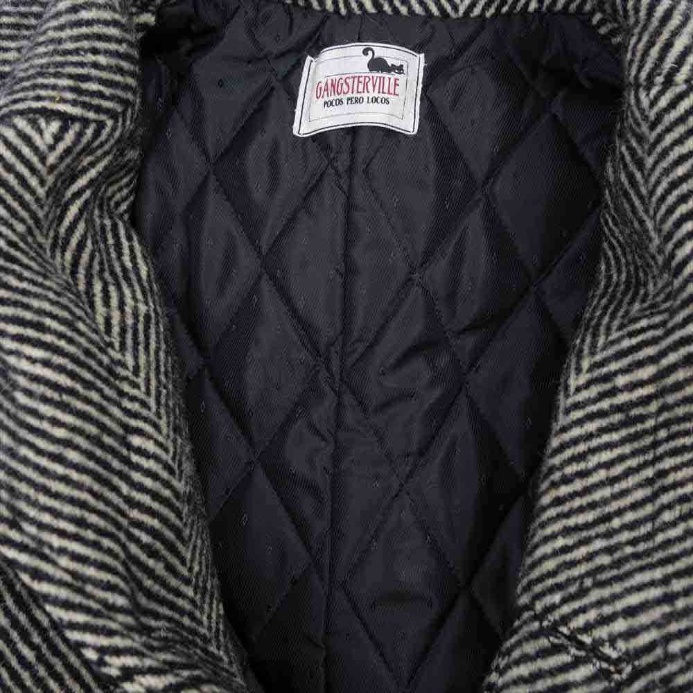 GANGSTERVILLE ギャングスタービル GSV-20-AW-04 Sharper Herringbone Chester Coat シャーパー ヘリンボーン チェスター コート ブラック系 M【美品】【中古】