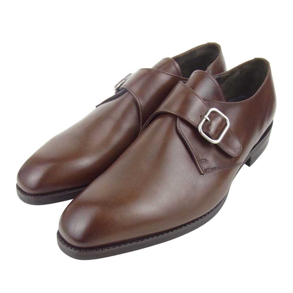 バーガー 4304FW11 MONK SHOE WALNUT CALF ドレスシューズ ブラウン系 8 1/2【美品】【中古】