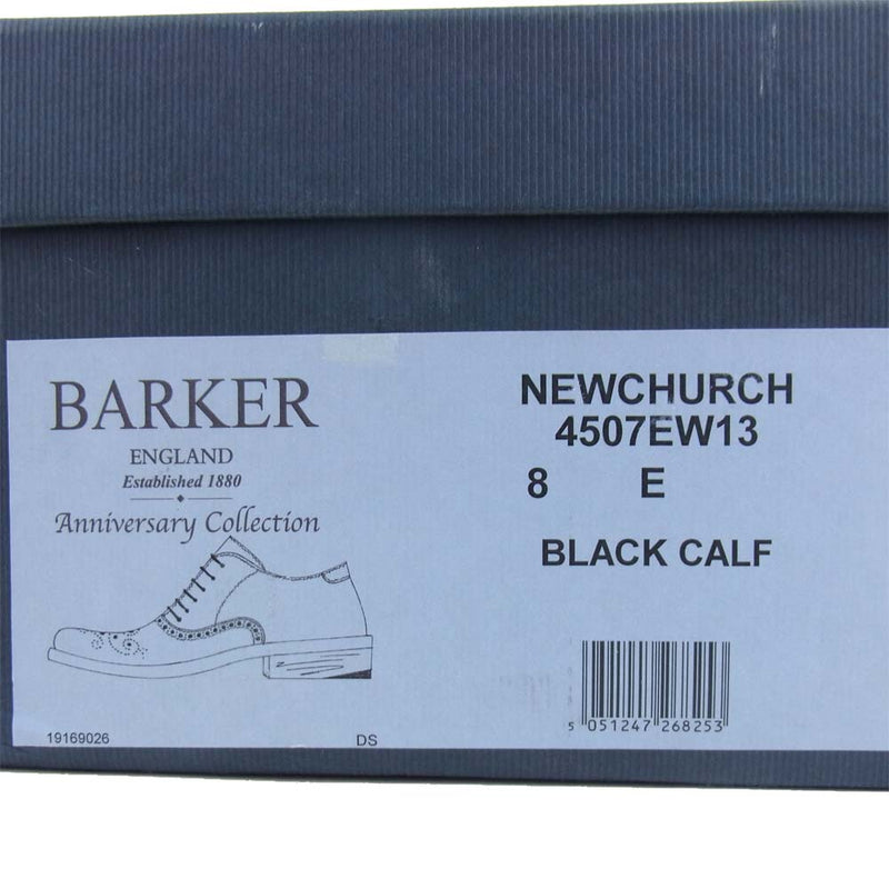 バーガー 4507EW13 NEWCHURCH BLACK CALF オックスフォード シューズ ブラック系 8【美品】【中古】