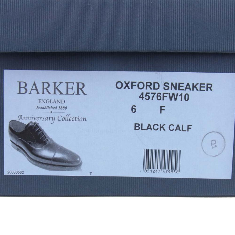 バーガー 4576FW10 OXFORD SNEAKER BLACK CALF オックスフォード シューズ ブラック系 6【美品】【中古】